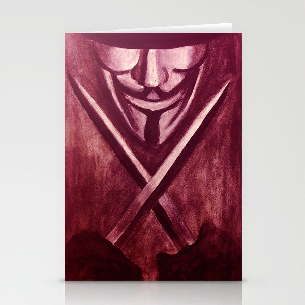RED for VENDETTA Stationery Cards