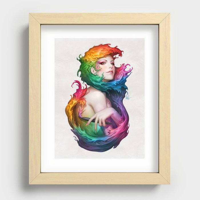 Angel of Colors Recessed Framed Print