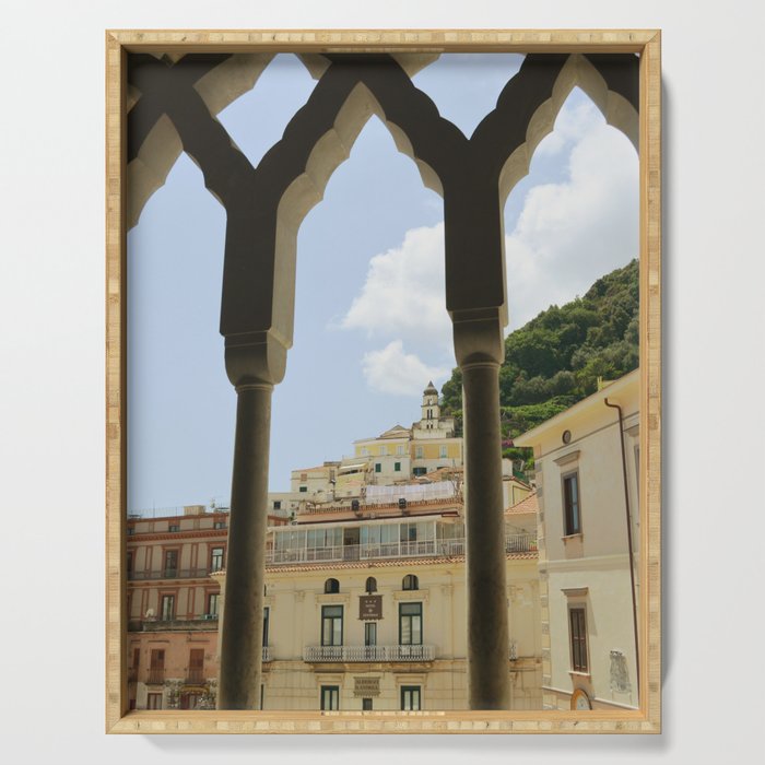 Amalfi old town, Italy | Cathedral window view Serving Tray