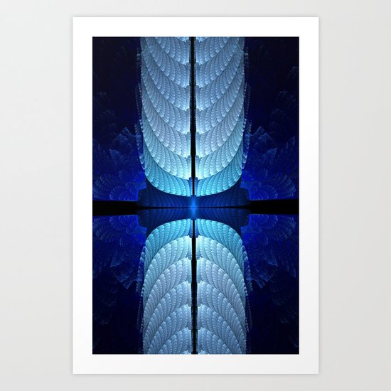 Blue Feathers Art Print