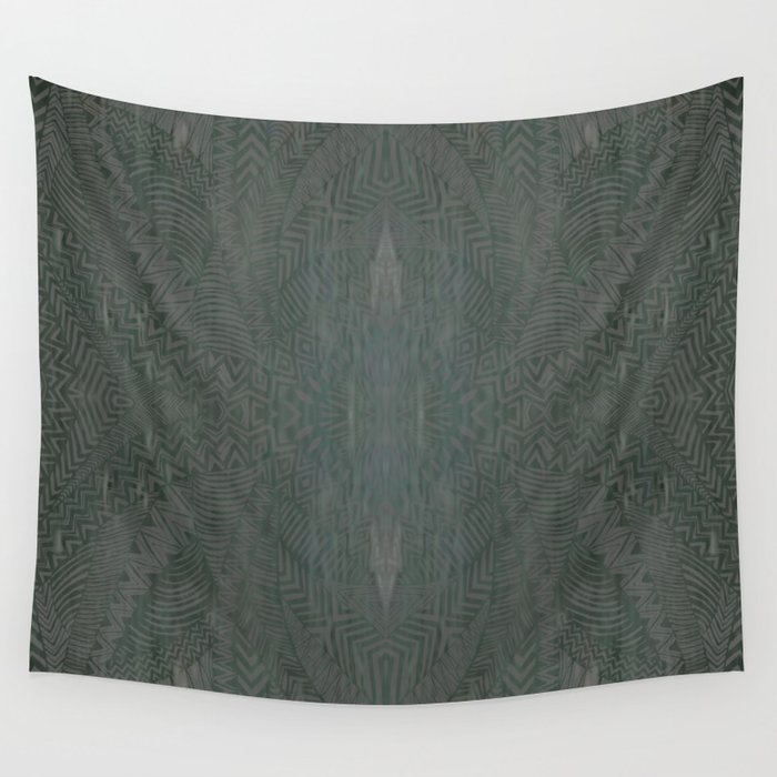 African lines green Wall Tapestry