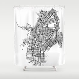 City map // Cali Colombia Shower Curtain