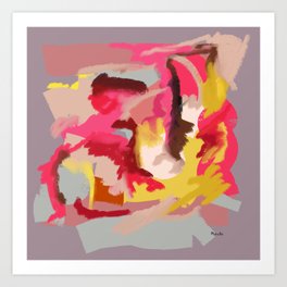 50 Shades of red Art Print | Burgundy, Contemporaryart, Rose, Blush, Magenta, Shockingpink, Nude, Abstract, Scarlet, Yellow 