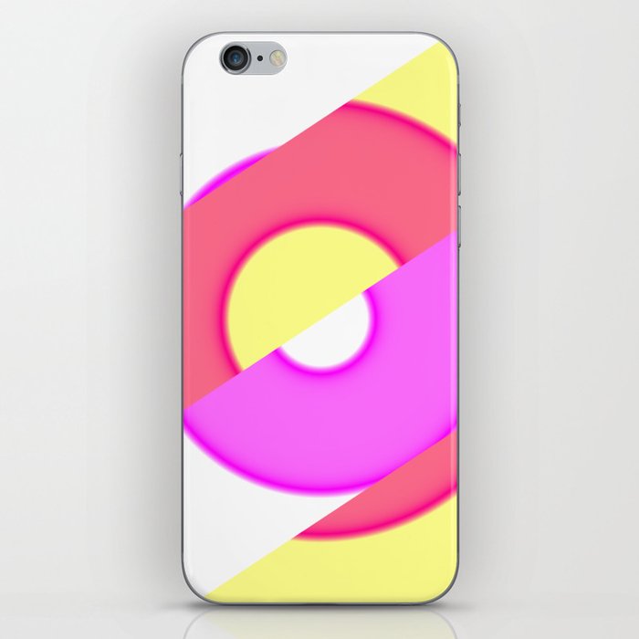 Abstract Yellow and Pink Circle iPhone Skin