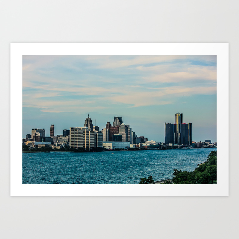 Detroit Cityscape Art Print By Maxdziku Society6