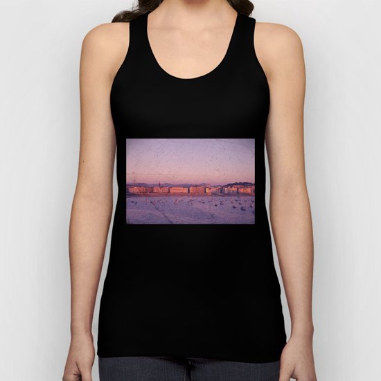 The Sun Sets Over San Sebastian Unisex Tank Top