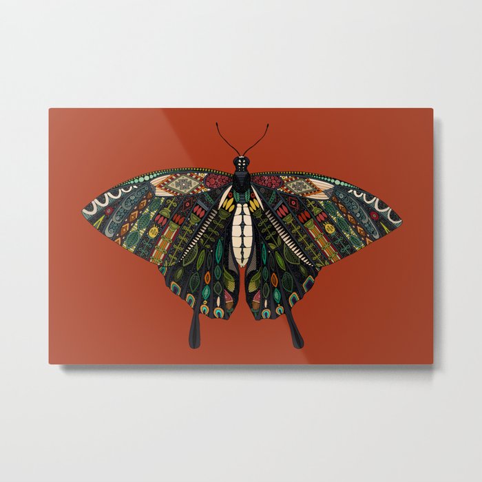 swallowtail butterfly terracotta Metal Print