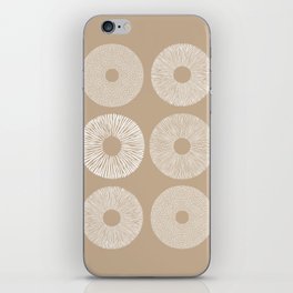 Neutral mushroom spore print iPhone Skin