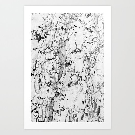 white marble Art Print