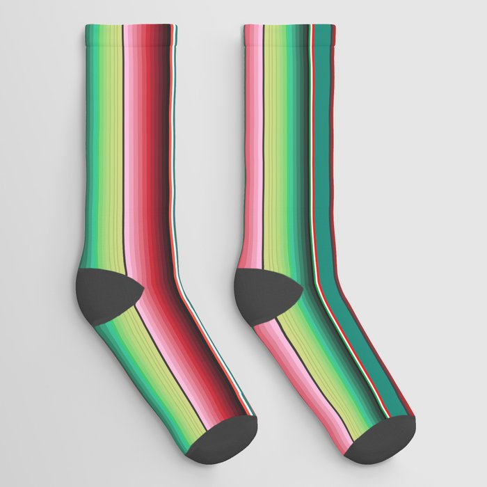 Mexican Textile Fabric Pattern  Socks