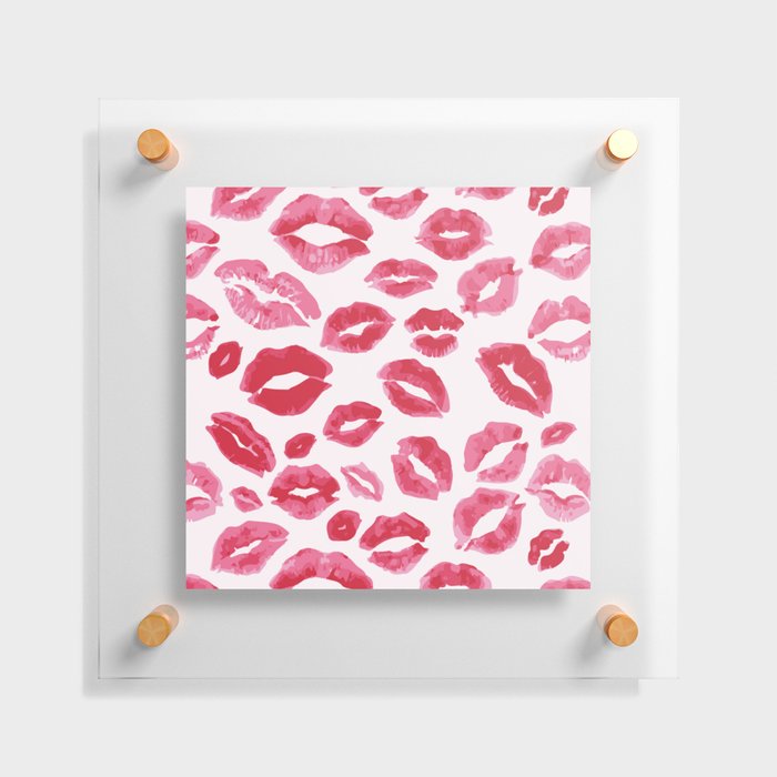 Lipstick Kisses Floating Acrylic Print