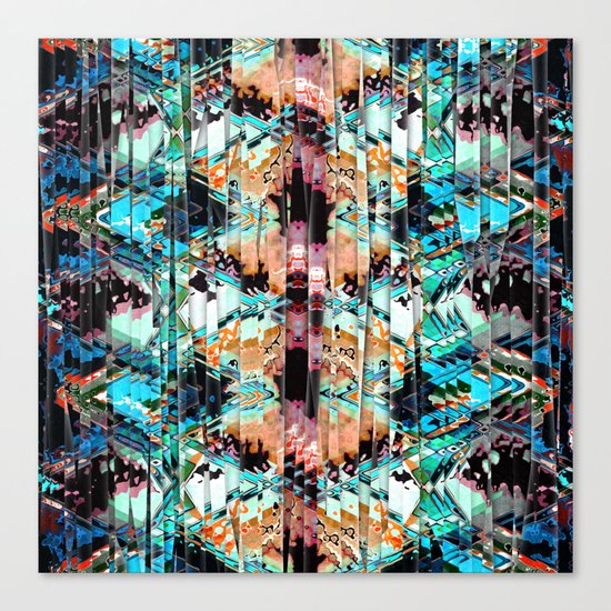Colorful Abstract In Shreds Canvas Print