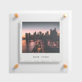 Brooklyn Bridge and Manhattan skyline in New York City Floating Acrylic Print