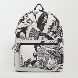 Queen of the Outfield Kentucky Derby Linocut Print Backpack