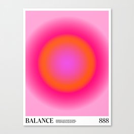 Gradient Angel Numbers: Balance Canvas Print