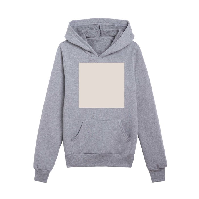 Pastel Light Brown Solid Color Pairs Pantone Sea Salt 11-1302 TCX Kids Pullover Hoodie