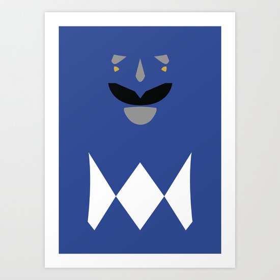 Power Rangers - Blue Ranger Minimalist Art Print