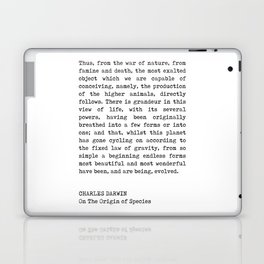 Charles Darwin Quote - On The Origin of Species - Inspiring Quotes - Typewriter Laptop Skin