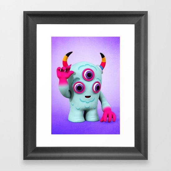 Bull's Eye Pixy Framed Art Print