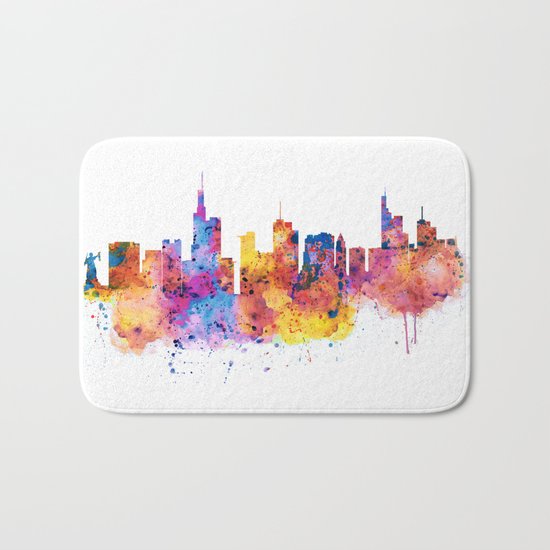 Frankfurt Skyline Bath Mat