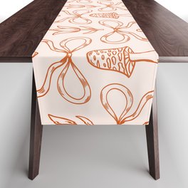 Spring Toile Print in Orange Table Runner