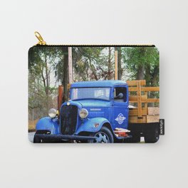 Blue Aged Truck Carry-All Pouch | Vintage, Pickup, Headlight, Relic, Emblem, Metal, Nostalgia, Color, 1930S, Iconic 