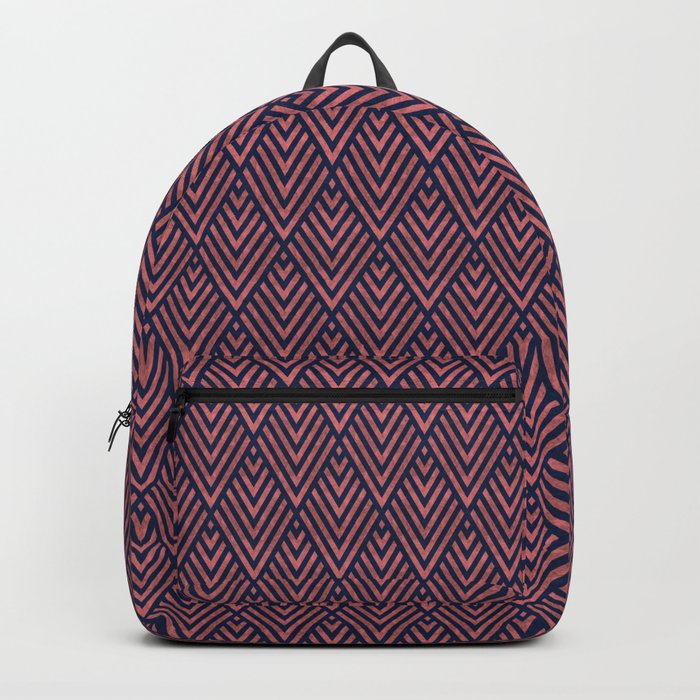 Dark Grunge Art Deco Rhombus Print Backpack by Gabriela Simon Society6