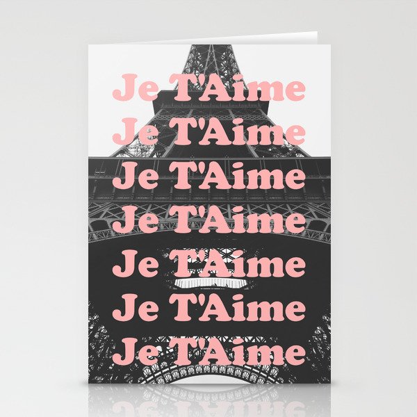 Get Wallpaper Society6 Paris Je T Aime Greeting Card By Crafty Lemon Set Of 3 For Free
