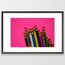 Pencil Crayons Framed Art Print