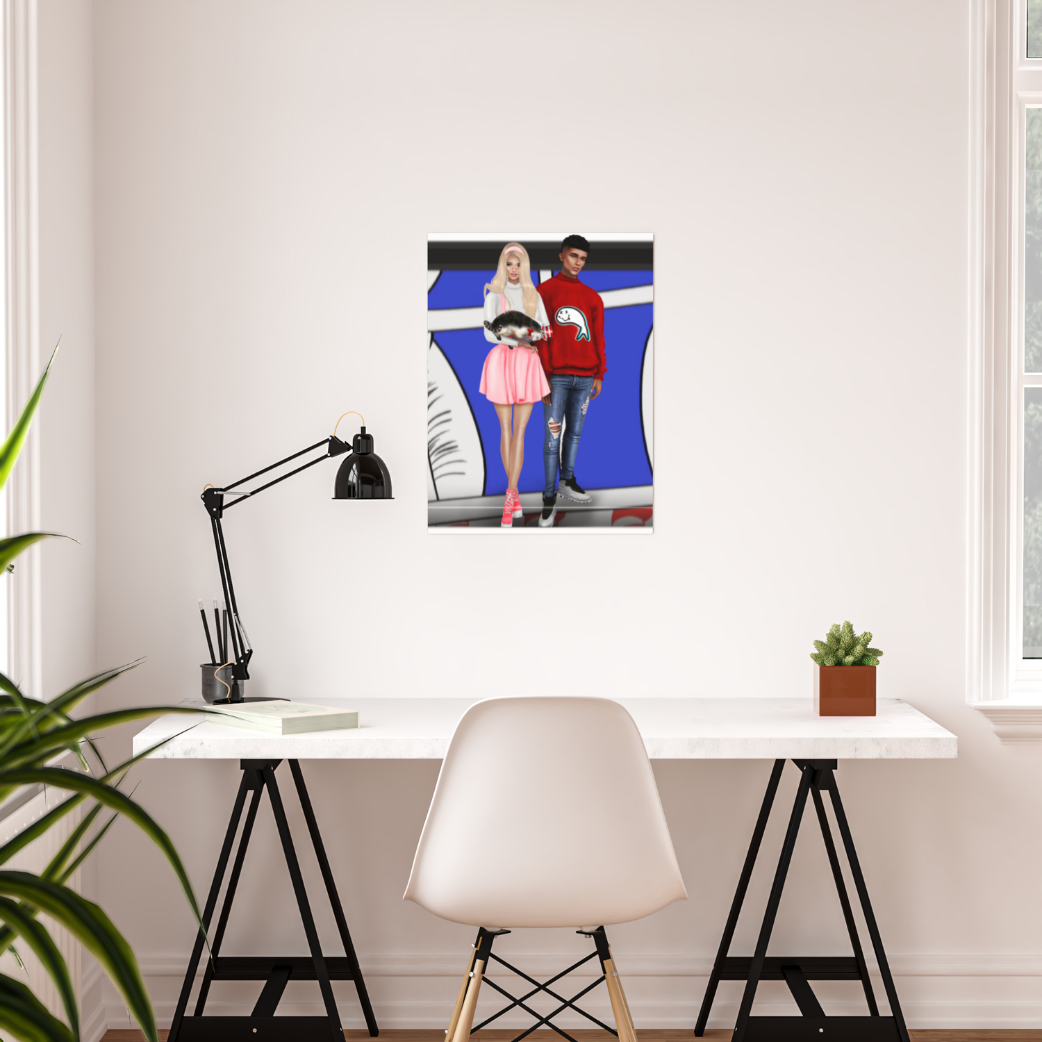 Teenage Sally And Nick With Cat In The Hat Poster By Fiavenice Society6