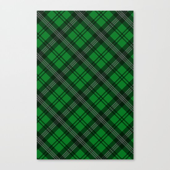 Scottish Plaid (Tartan) - Green Canvas Print