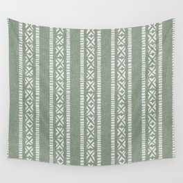 oceania vertical stripes - sage Wall Tapestry
