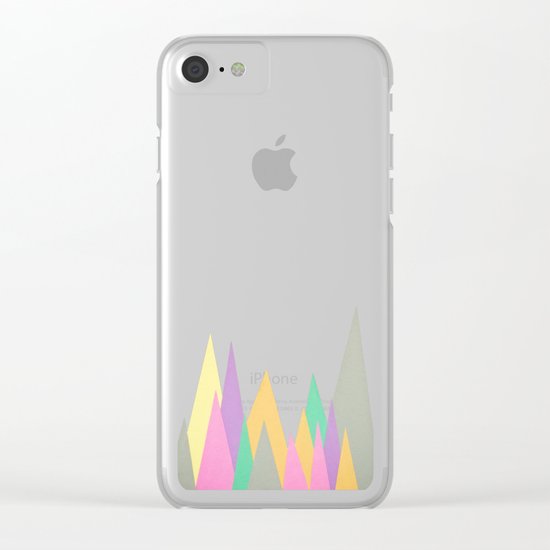 Pastel Peaks Clear iPhone Case