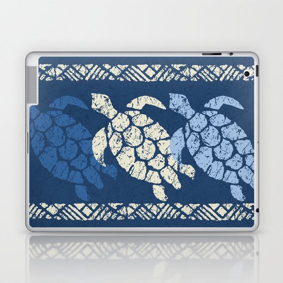 Honu Sea Turtle Hawaiian Tapa  Laptop & iPad Skin
