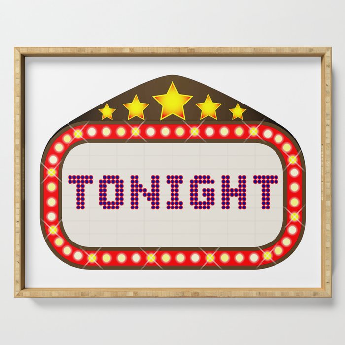 Tonight Movie Theatre Marquee Serving Tray