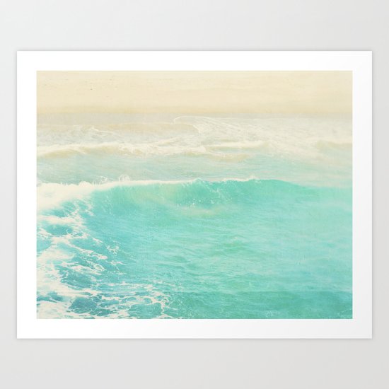 beach ocean wave. Surge. Hermosa Beach photograph Art Print