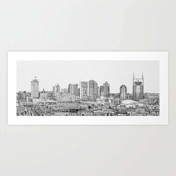 Nashville Skyline Art Print