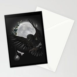 solar owls moon  Stationery Cards