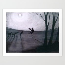 Léon Spilliaert - Faun by moonlight - Faun bij maneschijn Art Print