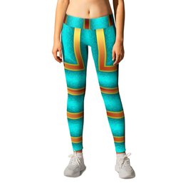 Art Deco Geometric Green and Gold Column Pattern Leggings | Technology, Pattern, Graphicdesign, Poles, Green, Stripes, Classic, Pipes, Bars, Digital 
