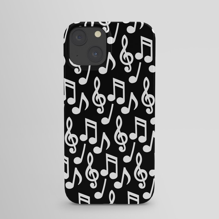 Black & White Music Notes iPhone Case