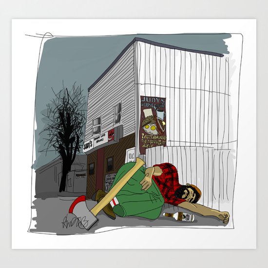 "I'm not wakin' him" by a.correia Art Print