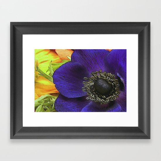 All of My Heart- Flower Power Anemone Framed Art Print