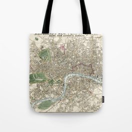 Vintage Map of London - Historic, Antique, Old World Parchment Tote Bag
