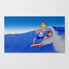 Retro Cool Surfer Dude Canvas Print