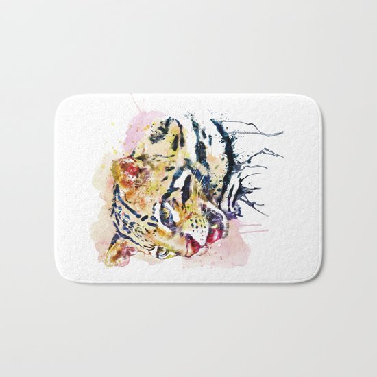 Ocelot Head Bath Mat