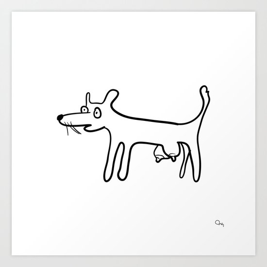 Tit-Dog Art Print
