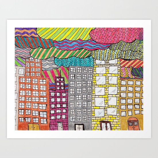 chicago skyline Art Print