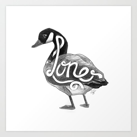 Loner Goose Art Print