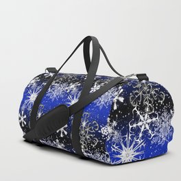 Snowflakes At Night Duffle Bag